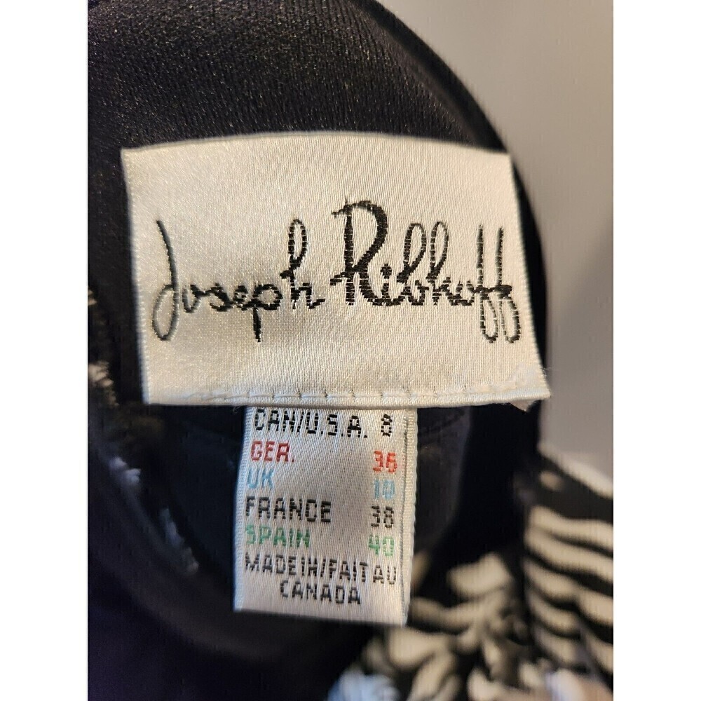 Joseph Ribkoff Zebra Print,  Halter,  Knee Length Dress Sz 8 Back zip - Picture 6 of 10